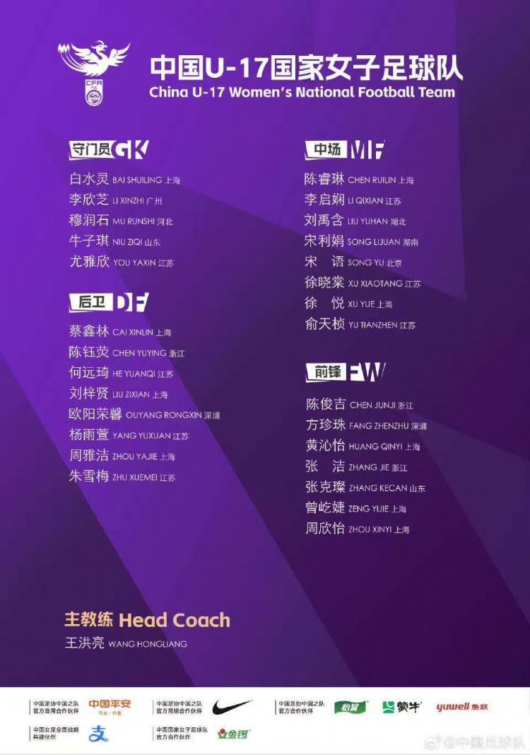 北青：出于节约经费的考虑，U17国家女足集训报到限高铁